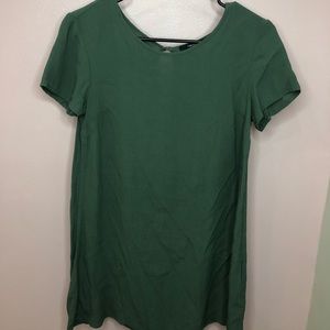 Hunter green satin blouse